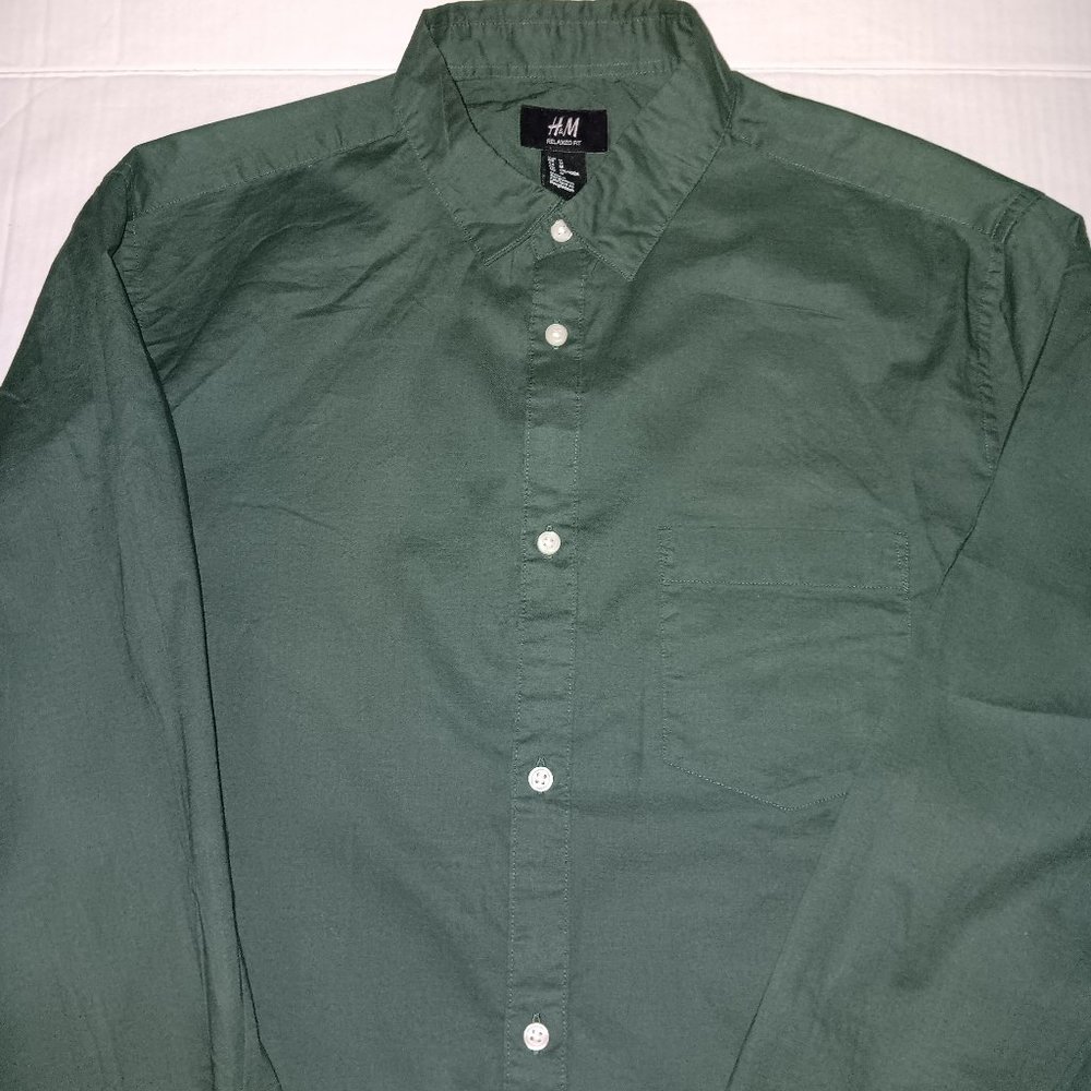 H&M RELAXED FIT BUTTON DOWN SHIRT - Picture 8 of 8